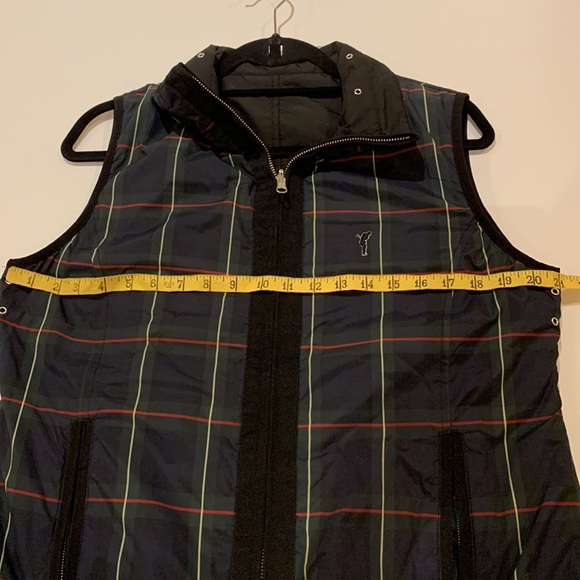 Golfino Reversible Vest--Green/Navy Tartan Plaid/Black Size 12 Never Worn - Picture 13 of 14